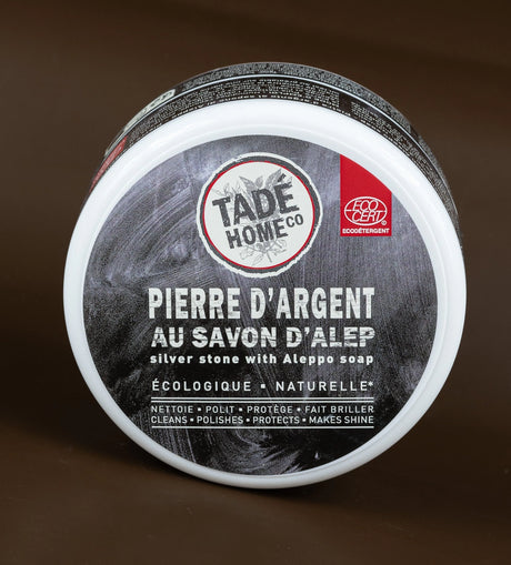 TADÉ PAYS DU LEVANT Aleppo Multipurpose (Pierre D'argent) Cleaner & Sponge, for tough household cleaning | 300g French Soaps UK
