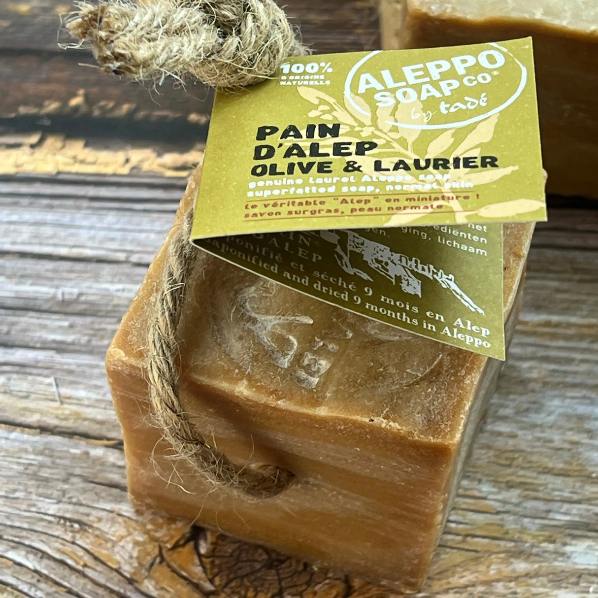 TADÉ PAYS DU LEVANT Aleppo Soap Cube | for all skin types | 100g French Soaps UK