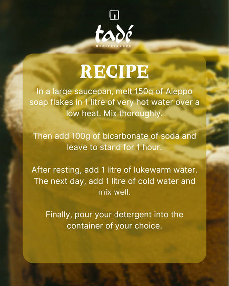 TADÉ PAYS DU LEVANT Aleppo Soap Flakes for Laundry | Laurel Oil | 750g French Soaps UK