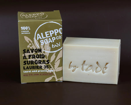 TADÉ PAYS DU LEVANT Aleppo Soap with 35% Laurel Oil, for Very Dry and Intolerant Skin | 150g French Soaps UK