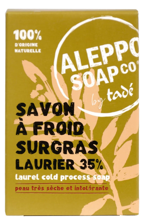 TADÉ PAYS DU LEVANT Aleppo Soap with 35% Laurel Oil, for Very Dry and Intolerant Skin | 150g French Soaps UK