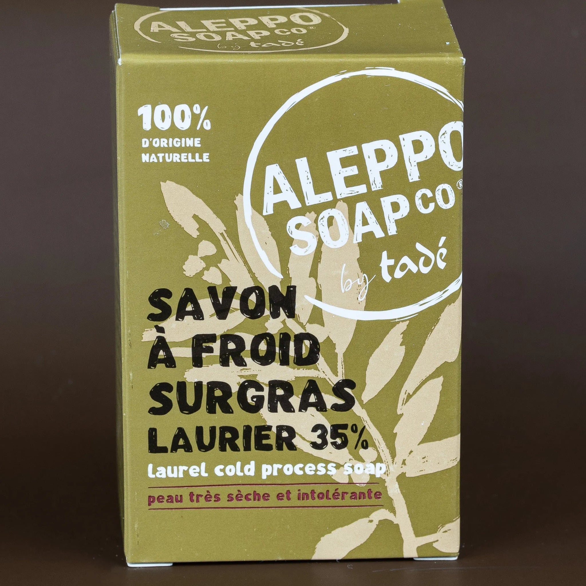 TADÉ PAYS DU LEVANT Aleppo Soap with 35% Laurel Oil, for Very Dry and Intolerant Skin | 150g French Soaps UK