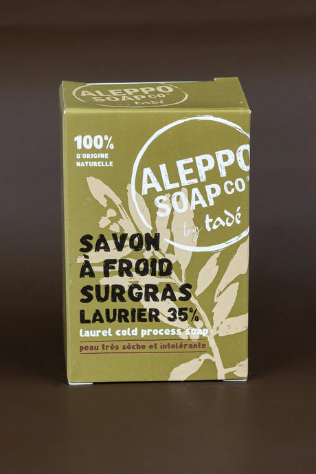 TADÉ PAYS DU LEVANT Aleppo Soap with 35% Laurel Oil, for Very Dry and Intolerant Skin | 150g French Soaps UK