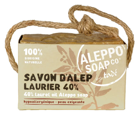 TADÉ PAYS DU LEVANT Aleppo Soap with 40% Laurel Oil | For Very Reactive Skin | 200g French Soaps UK