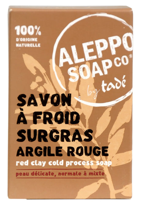 TADÉ PAYS DU LEVANT Aleppo Soap with Red Clay, for Fragile, Normal and Combination Skin | 150g French Soaps UK