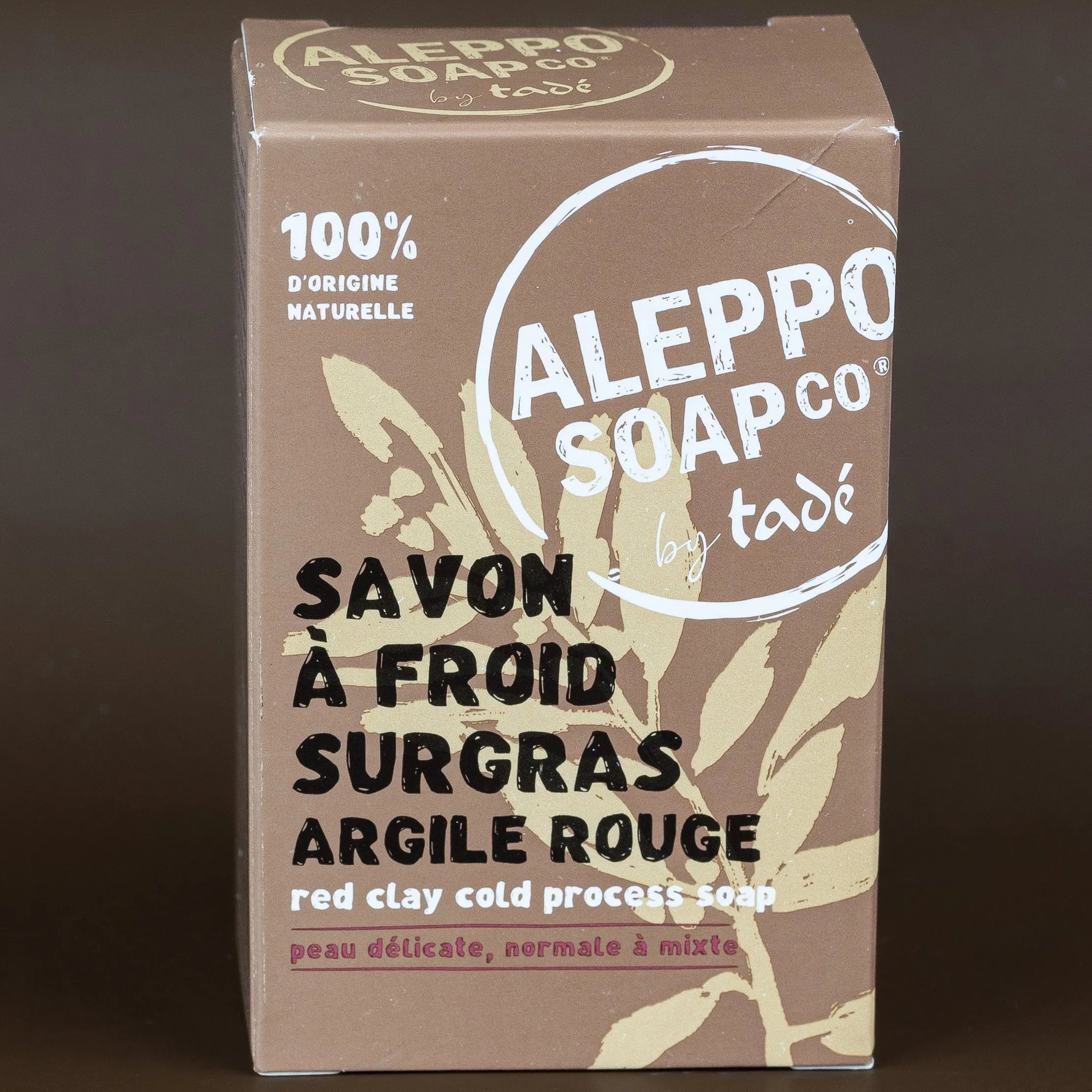 TADÉ PAYS DU LEVANT Aleppo Soap with Red Clay, for Fragile, Normal and Combination Skin | 150g French Soaps UK