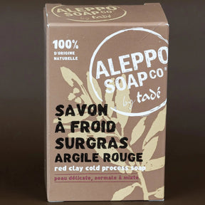 TADÉ PAYS DU LEVANT Aleppo Soap with Red Clay, for Fragile, Normal and Combination Skin | 150g French Soaps UK