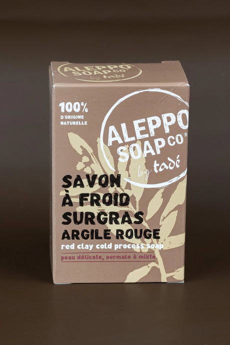 TADÉ PAYS DU LEVANT Aleppo Soap with Red Clay, for Fragile, Normal and Combination Skin | 150g French Soaps UK