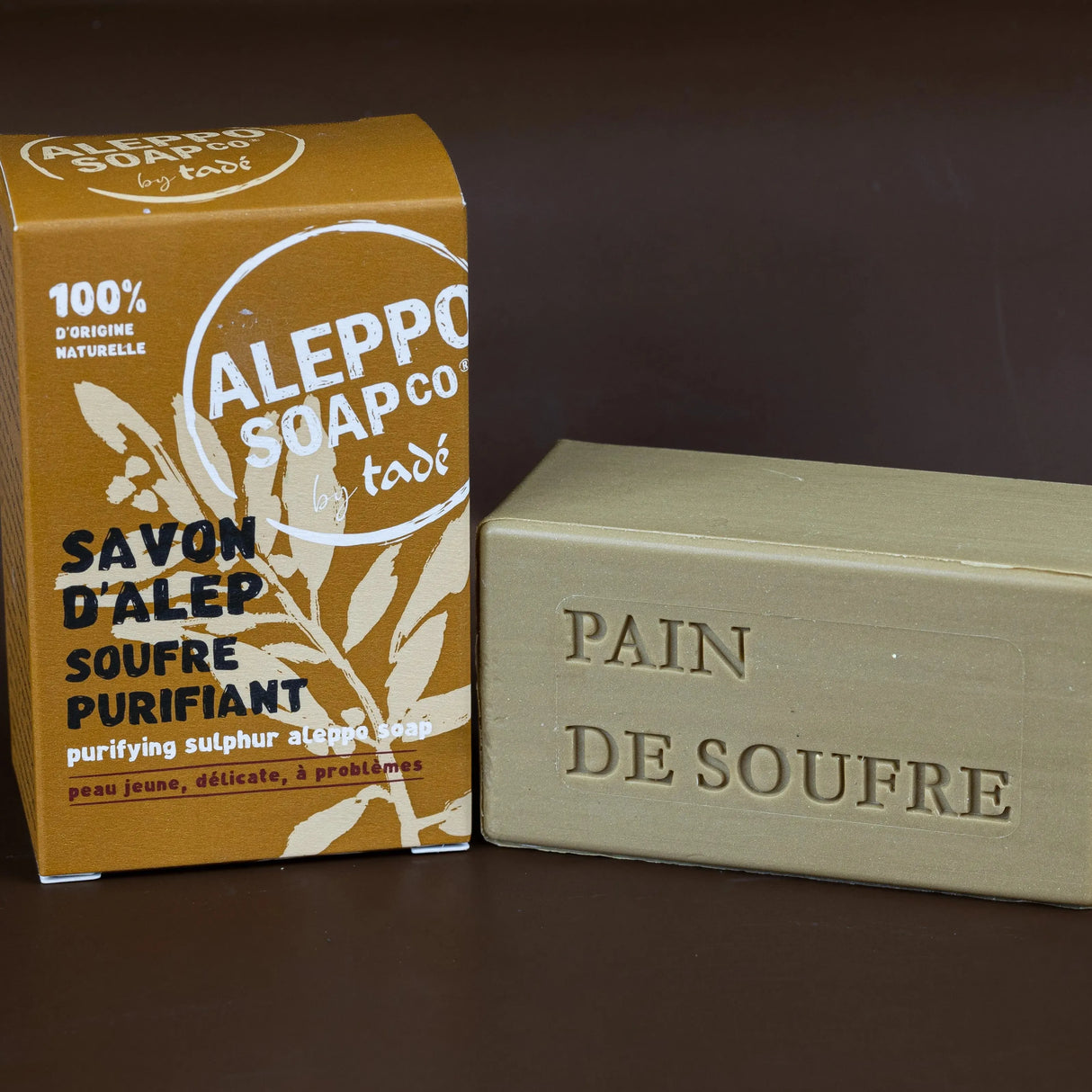 TADÉ PAYS DU LEVANT Aleppo Soap with Sulphur, for young, sensitive & problem Skin | 150g French Soaps UK