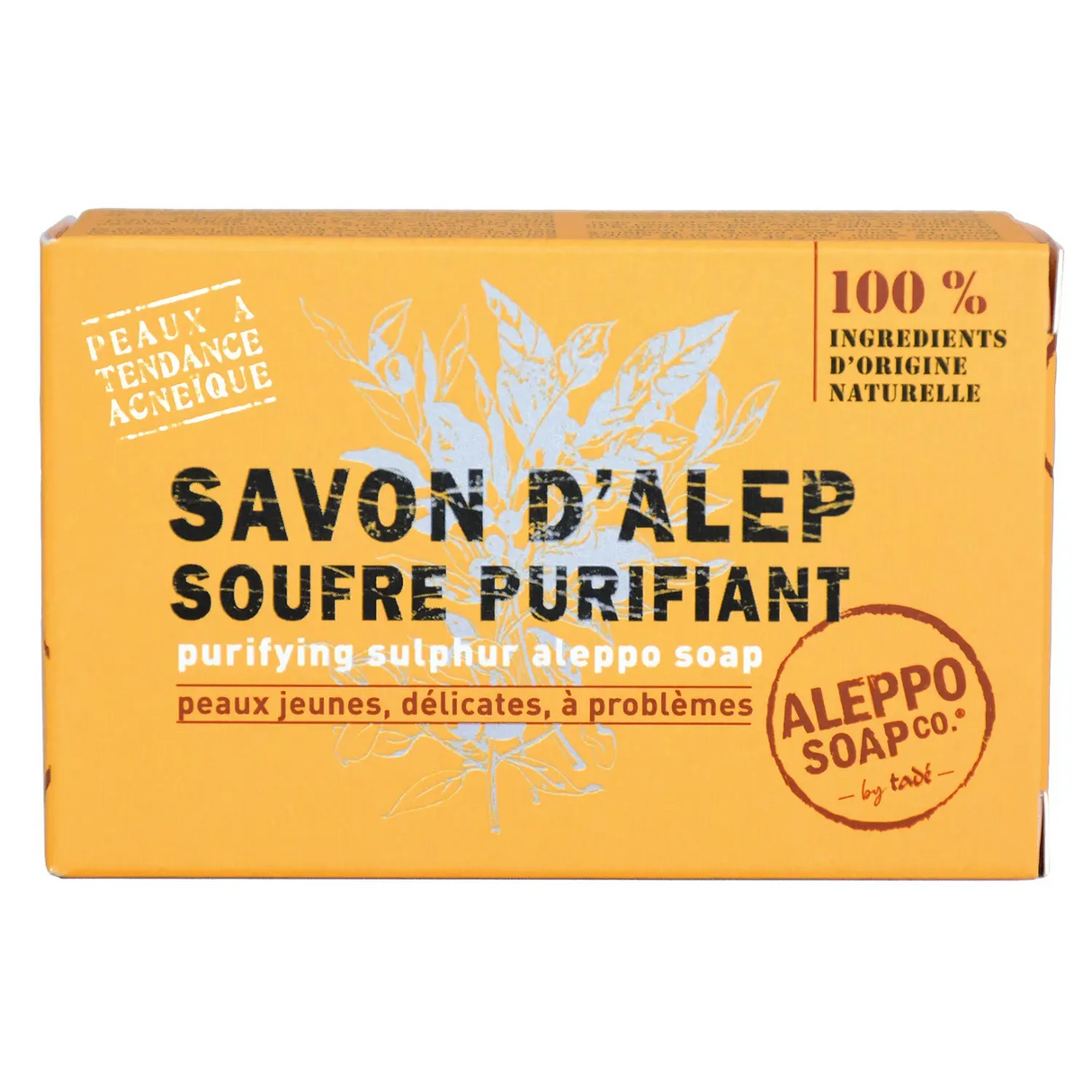 TADÉ PAYS DU LEVANT Aleppo Soap with Sulphur, for young, sensitive & problem Skin | 150g French Soaps UK