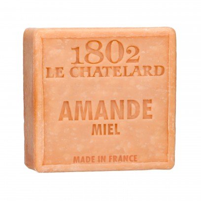 Almond & Honey (Miel) Marseille Soap, 72% Coconut, Olive and Almond Oil, 100g |  PALM FREE