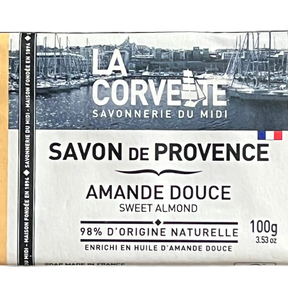 LA CORVETTE Almond, Savon de Provence, 100g French Soaps UK