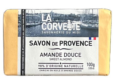 LA CORVETTE Almond, Savon de Provence, 100g French Soaps UK