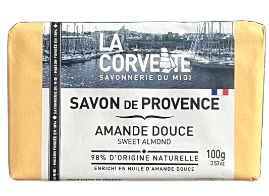 LA CORVETTE Almond, Savon de Provence, 100g French Soaps UK