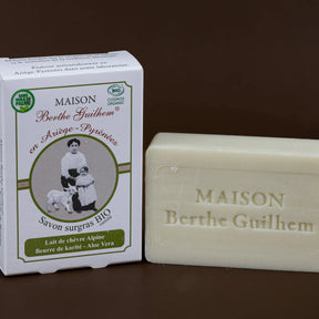 MAISON BERTHE GUILHEM Aloe Vera & Shea Butter  | Organic Alpine Goat's Milk | 100g French Soaps UK