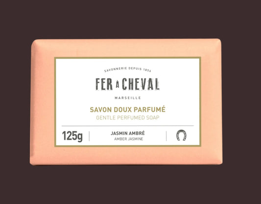 FER A CHEVAL Amber Jasmin, Extra Gentle Fragranced Marseille Soap | 125g French Soaps UK
