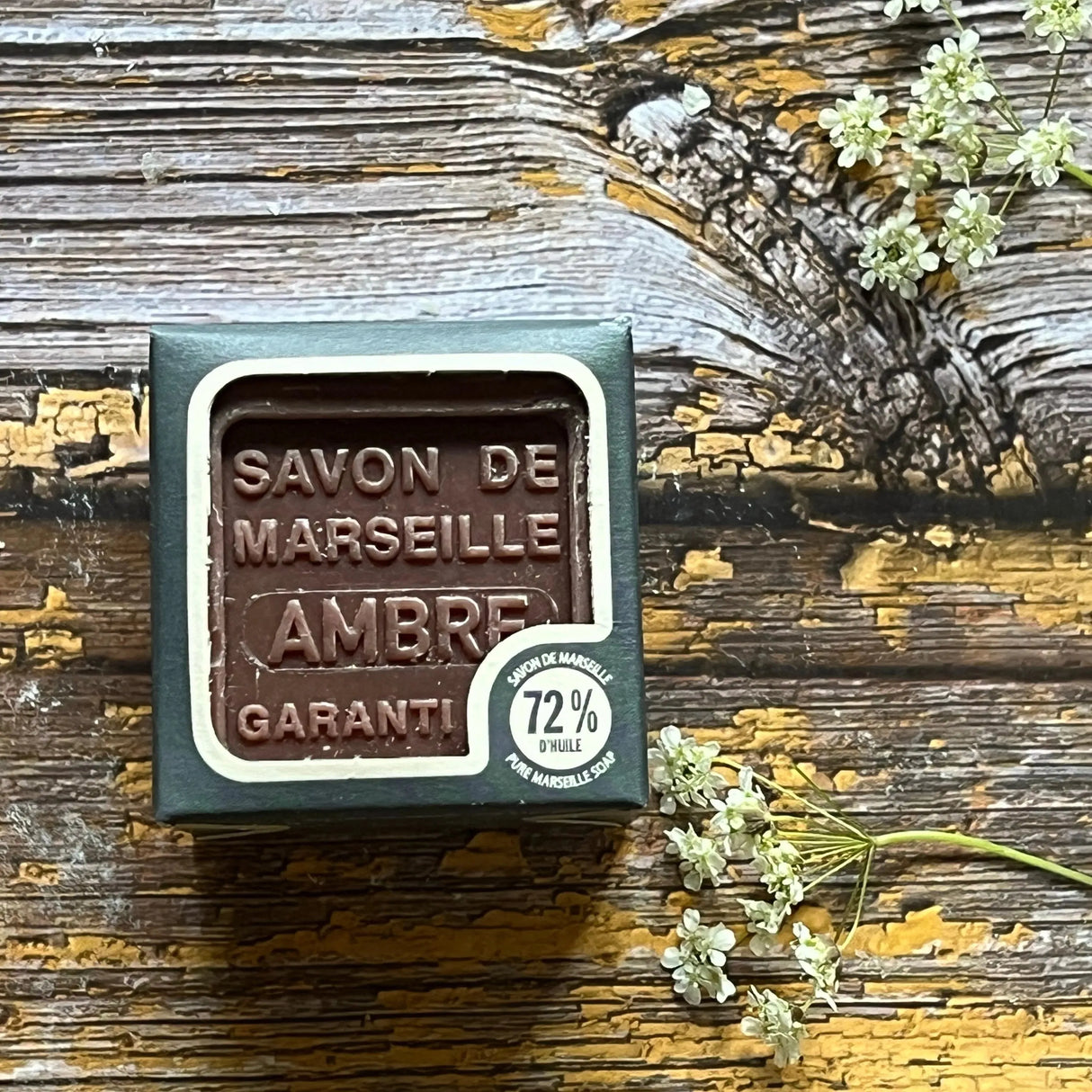 BLEU JAUNE Amber, Shea Butter Marseille Cube | 100g French Soaps UK