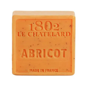 LE CHATELARD 1802 Apricot Exfoliating Marseille Soap, 72% Coconut, Olive and Almond Oil, 100g |  PALM FREE French Soaps UK