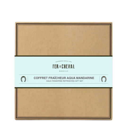 FER A CHEVAL Aqua Mandarin Gift Box French Soaps UK
