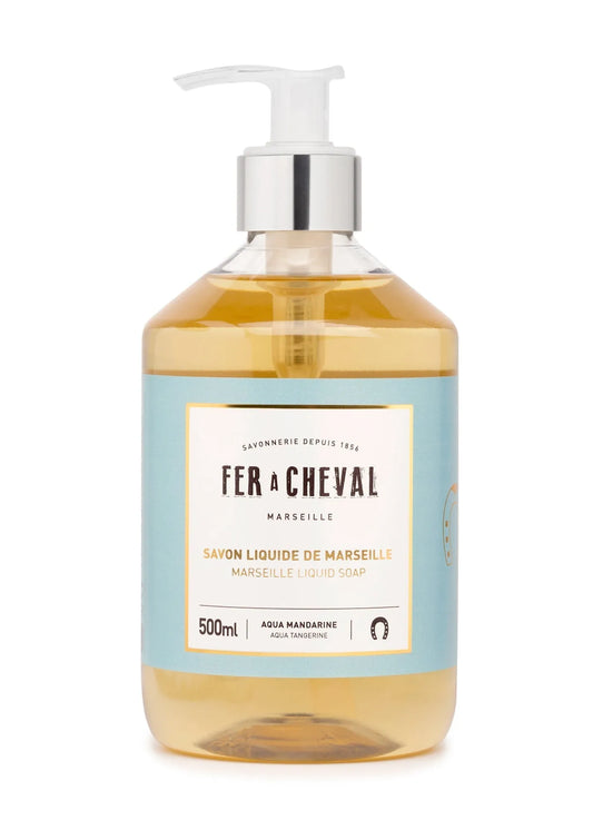 FER A CHEVAL Aqua Mandarine, Marseille Liquid Soap | 500ml French Soaps UK