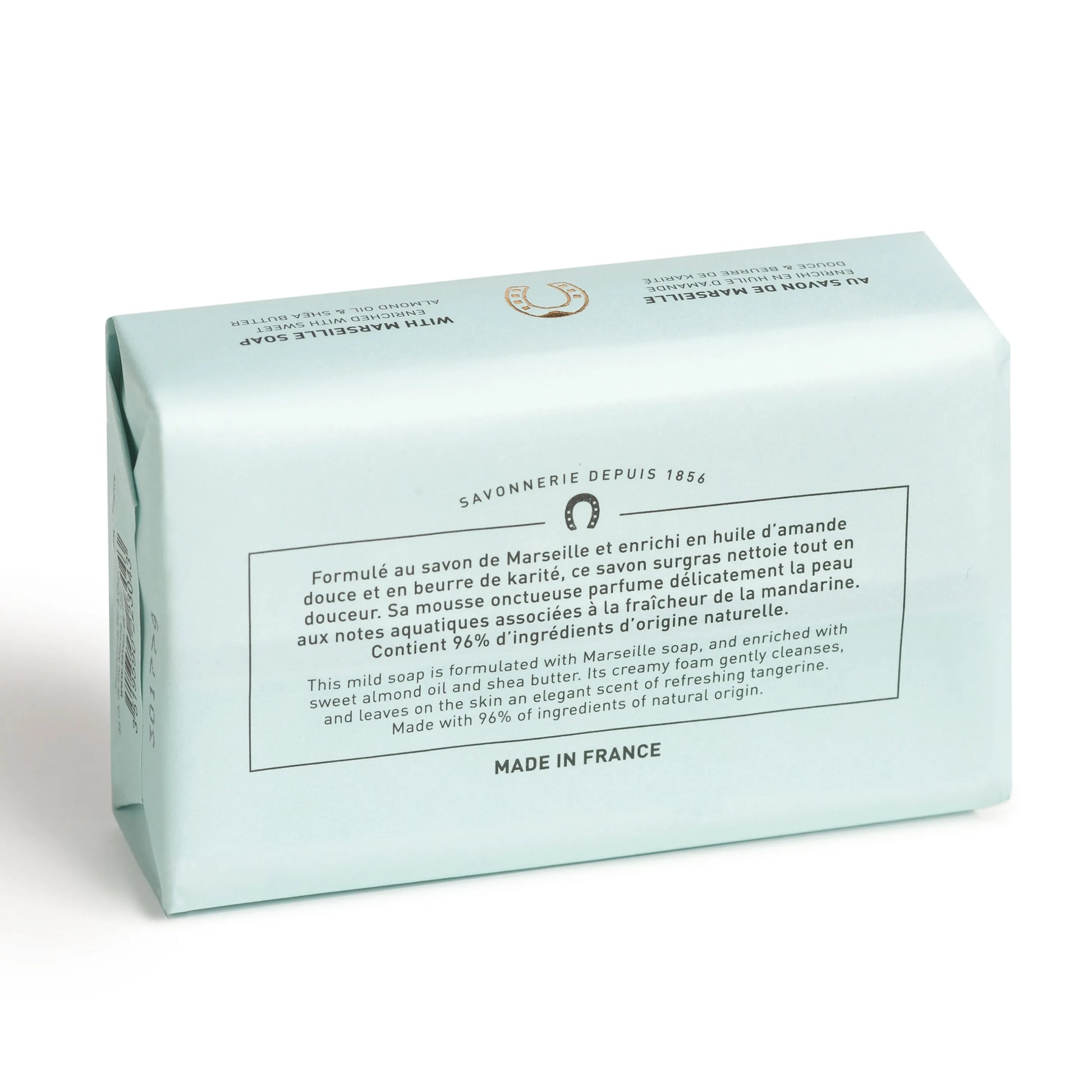 FER A CHEVAL Aqua Manderine, Extra Gentle Fragranced Marseille Soap |125g French Soaps UK