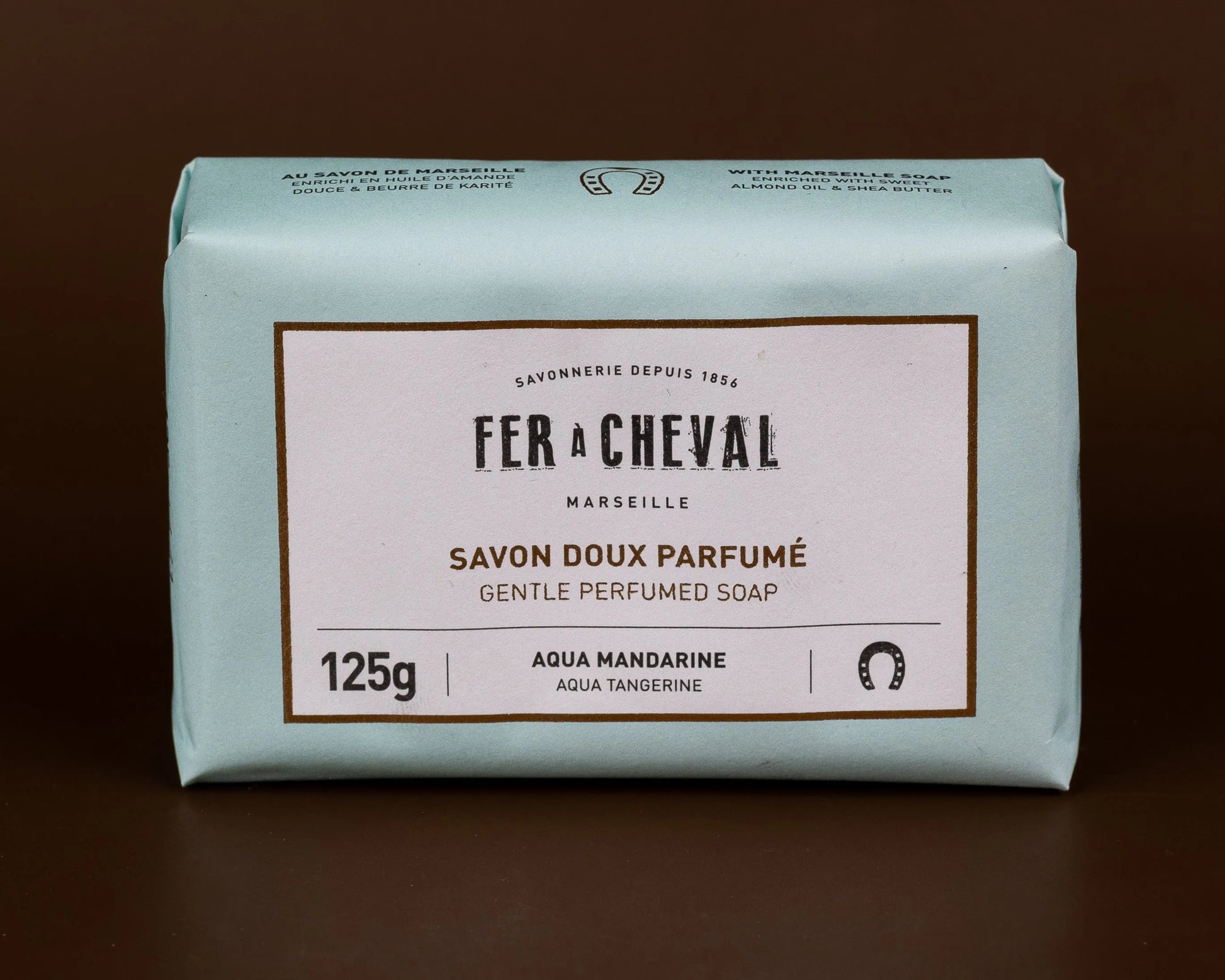 FER A CHEVAL Aqua Manderine, Extra Gentle Fragranced Marseille Soap |125g French Soaps UK