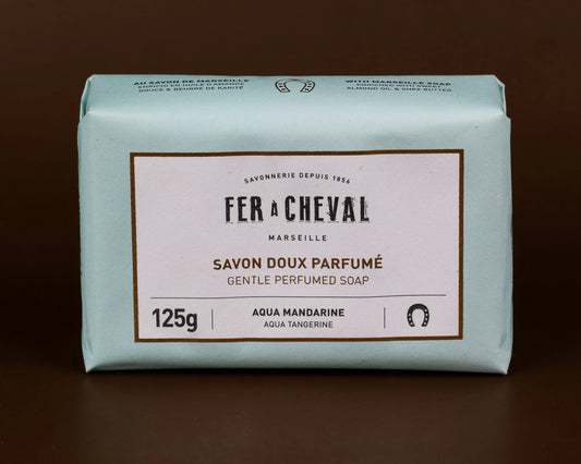 FER A CHEVAL Aqua Manderine, Extra Gentle Fragranced Marseille Soap |125g French Soaps UK