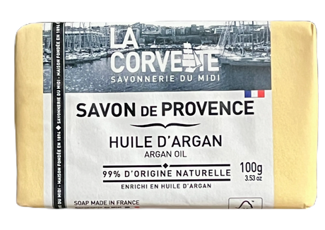 LA CORVETTE Argan enriched, Savon de Provence, 100g French Soaps UK