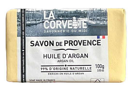 LA CORVETTE Argan enriched, Savon de Provence, 100g French Soaps UK