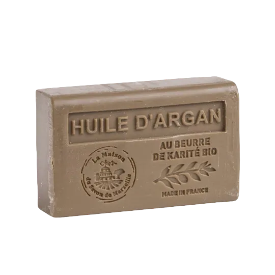 LA MAISON DU SAVON DE MARSEILLE Argan Oil French Soap with Organic Shea Butter, 125g French Soaps UK