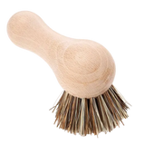 EDDINGTONS Beechwood Handle Pot Brush with Plant Fibre Bristles French Soaps UK