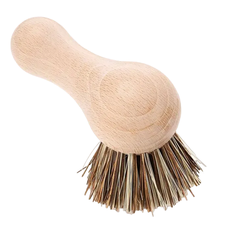 EDDINGTONS Beechwood Handle Pot Brush with Plant Fibre Bristles French Soaps UK