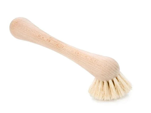 Beechwood Long Handled Dish Brush with Soft Animal Hail Bristles