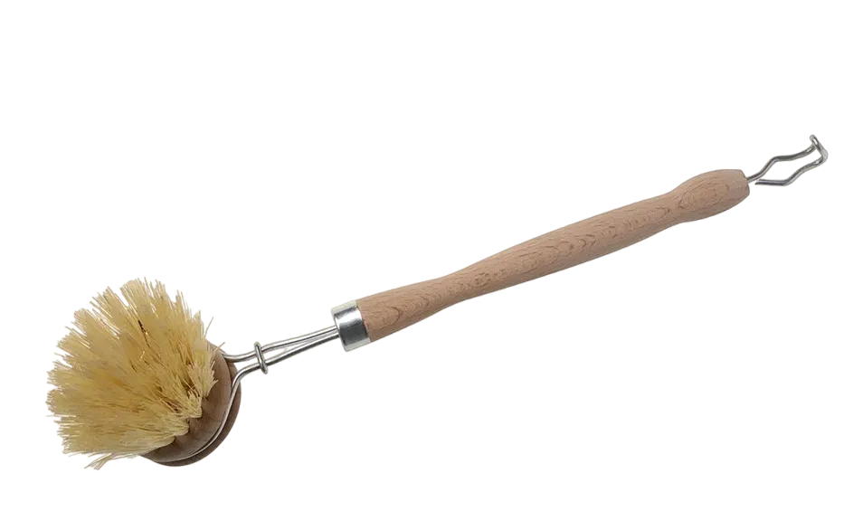 EDDINGTONS Beechwood Traditional Dish Brush with Plant Fibre Bristles French Soaps UK