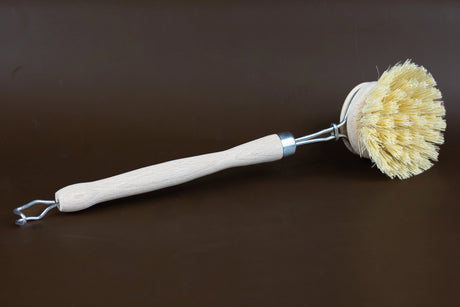 EDDINGTONS Beechwood Traditional Dish Brush with Plant Fibre Bristles French Soaps UK