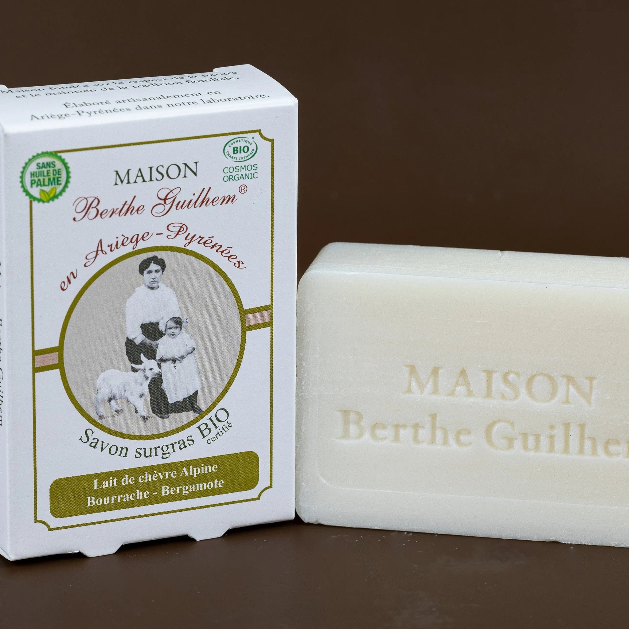 MAISON BERTHE GUILHEM Bergamot & Borage Oils | Organic Alpine Goat's Milk | 100g French Soaps UK