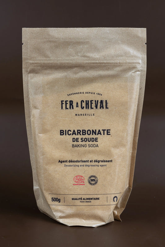 FER A CHEVAL Bicarbonate of Soda (Baking Soda) | Food Grade for Natural Home Cleaning | 500g French Soaps UK