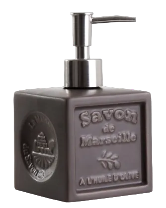 LA MAISON DU SAVON DE MARSEILLE Black Ceramic Soap Dispenser French Soaps UK