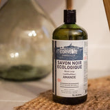 LA CORVETTE Black Liquid Soap, Lavender & Linseed Oil | 1L French Soaps UK