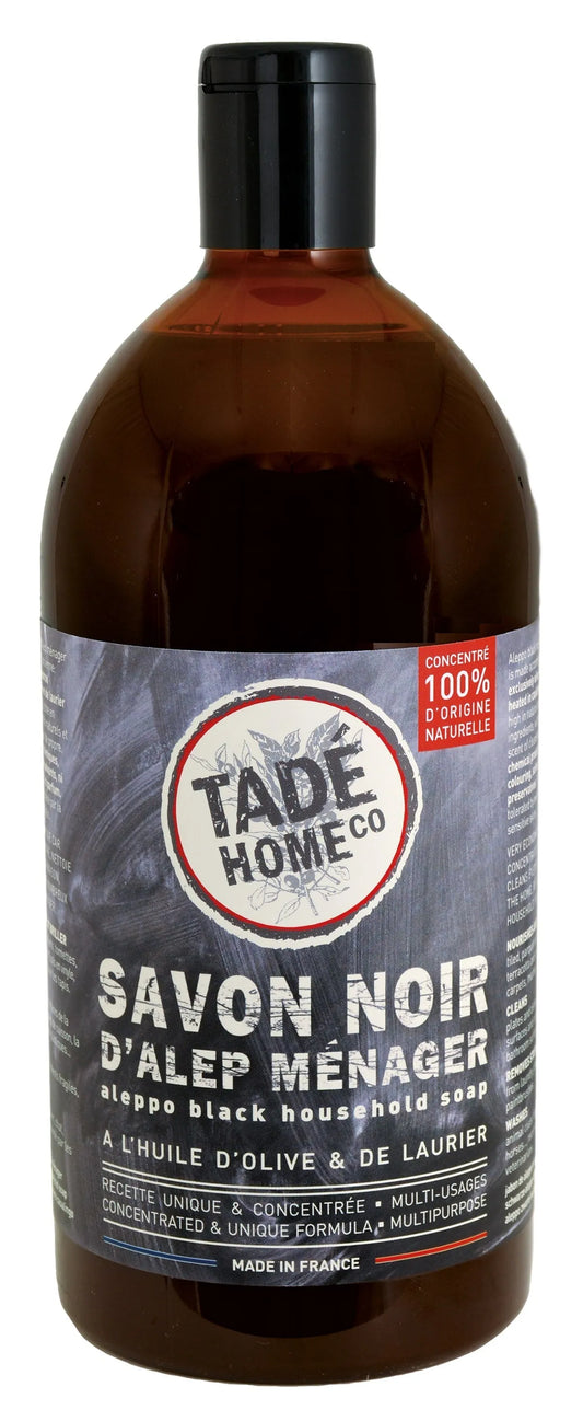 TADÉ PAYS DU LEVANT Black Liquid Soap, Olive & Laurel Oil, 1L French Soaps UK