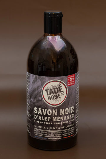 TADÉ PAYS DU LEVANT Black Liquid Soap, Olive & Laurel Oil, 1L French Soaps UK