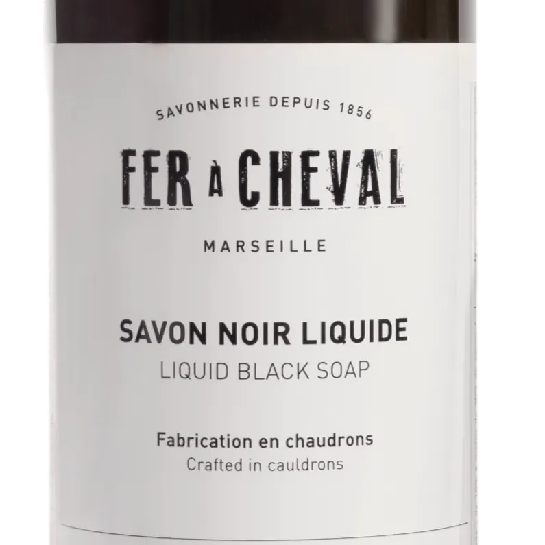 FER A CHEVAL Black Liquid Soap, Olive Oil | 1L French Soaps UK