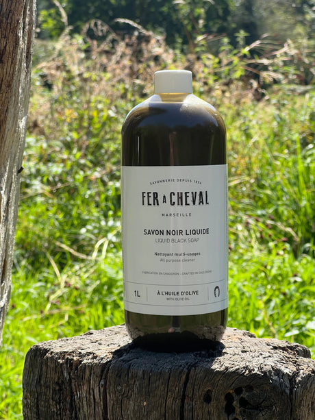 FER A CHEVAL Black Liquid Soap, Olive Oil | 1L French Soaps UK