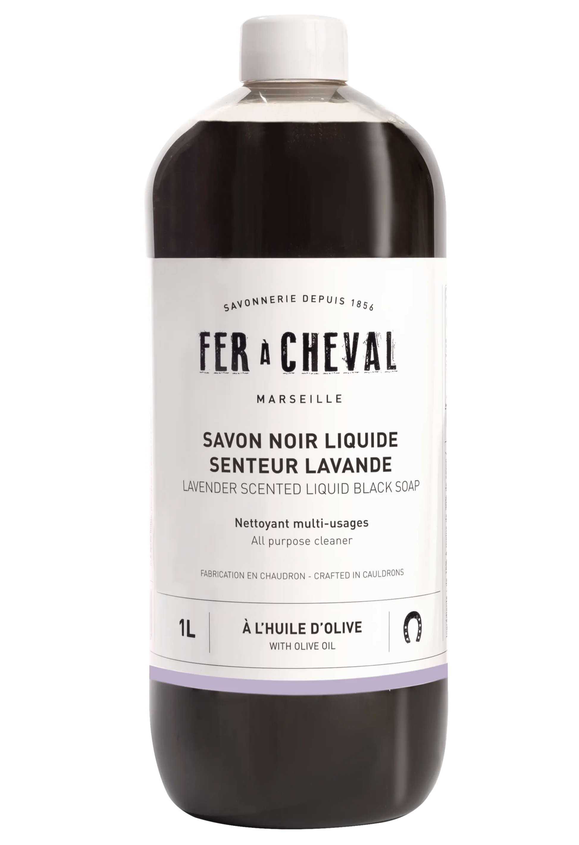 FER A CHEVAL Black Liquid Soap, Olive Oil & Lavender | 1L French Soaps UK