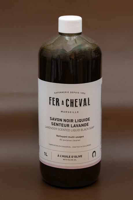 FER A CHEVAL Black Liquid Soap, Olive Oil & Lavender | 1L French Soaps UK