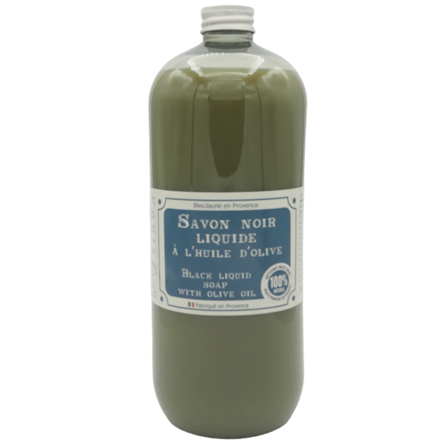 BLEU JAUNE Black Liquid Soap with Olive Oil | 1L French Soaps UK
