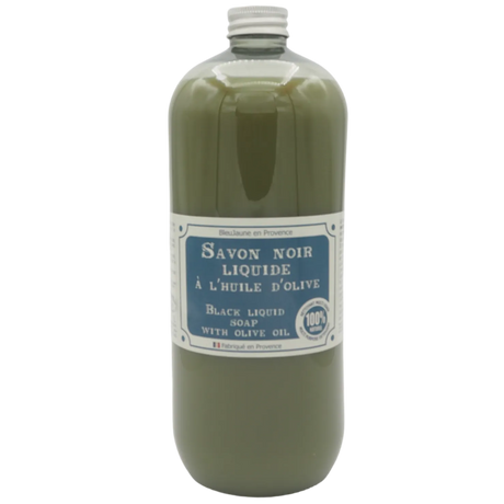 BLEU JAUNE Black Liquid Soap with Olive Oil | 1L French Soaps UK