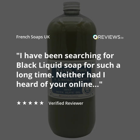 BLEU JAUNE Black Liquid Soap with Olive Oil | 1L French Soaps UK