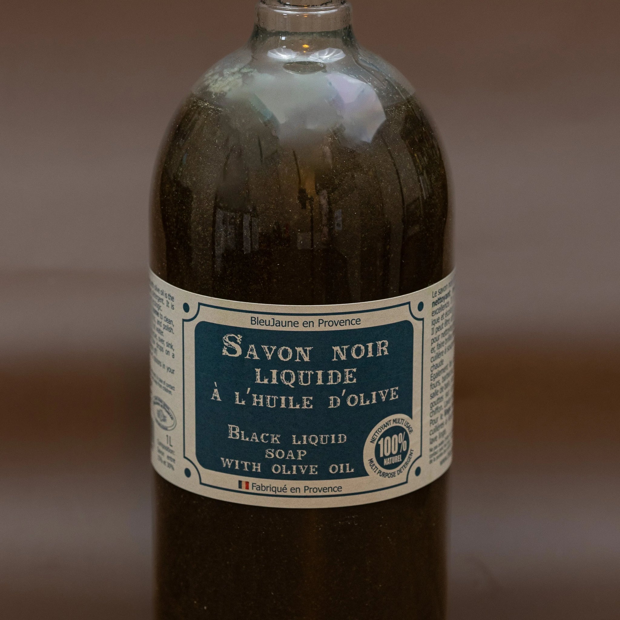 BLEU JAUNE Black Liquid Soap with Olive Oil | 1L French Soaps UK