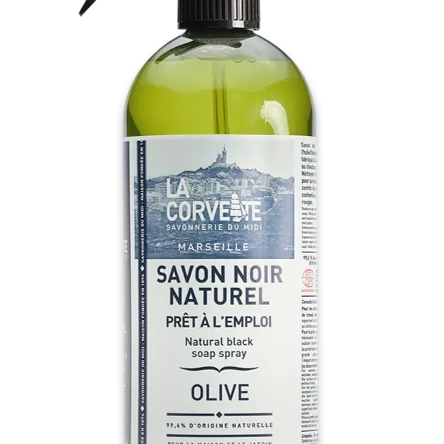 LA CORVETTE Black Soap Spray, Olive Oil |  750ml French Soaps UK